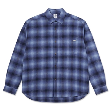 Polar Skate Co Mitchell LS Shirt Shadow Check Blue